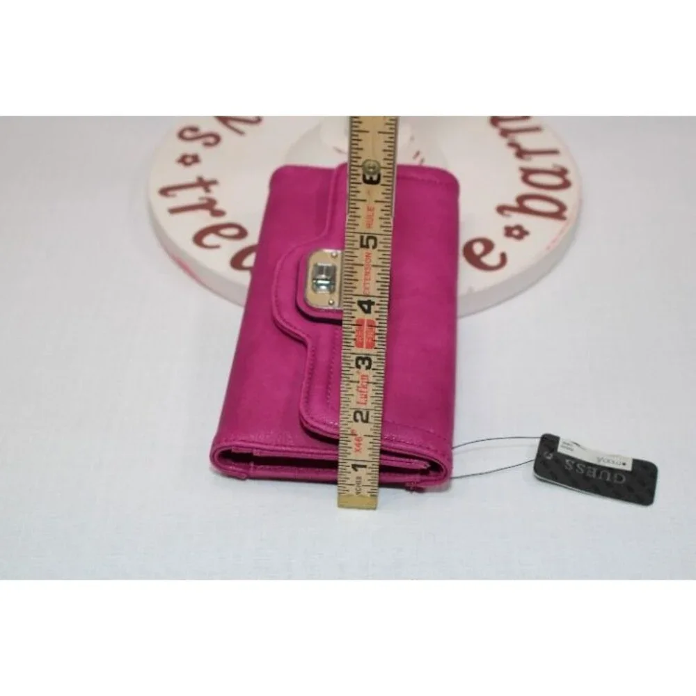 Guess Tulip Pink Tri Fold Women's Envelope Style Wallet New with Tags